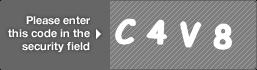 captcha code for visual authentication  letter C number 4 letter V number 8