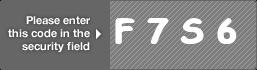 captcha code for visual authentication  letter F number 7 letter S number 6