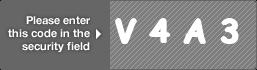 captcha code for visual authentication  letter V number 4 letter A number 3