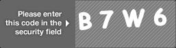 captcha code for visual authentication  letter B number 7 letter W number 6