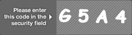captcha code for visual authentication  letter G number 5 letter A number 4