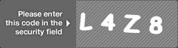captcha code for visual authentication  letter L number 4 letter Z number 8