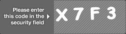 captcha code for visual authentication  letter X number 7 letter F number 3